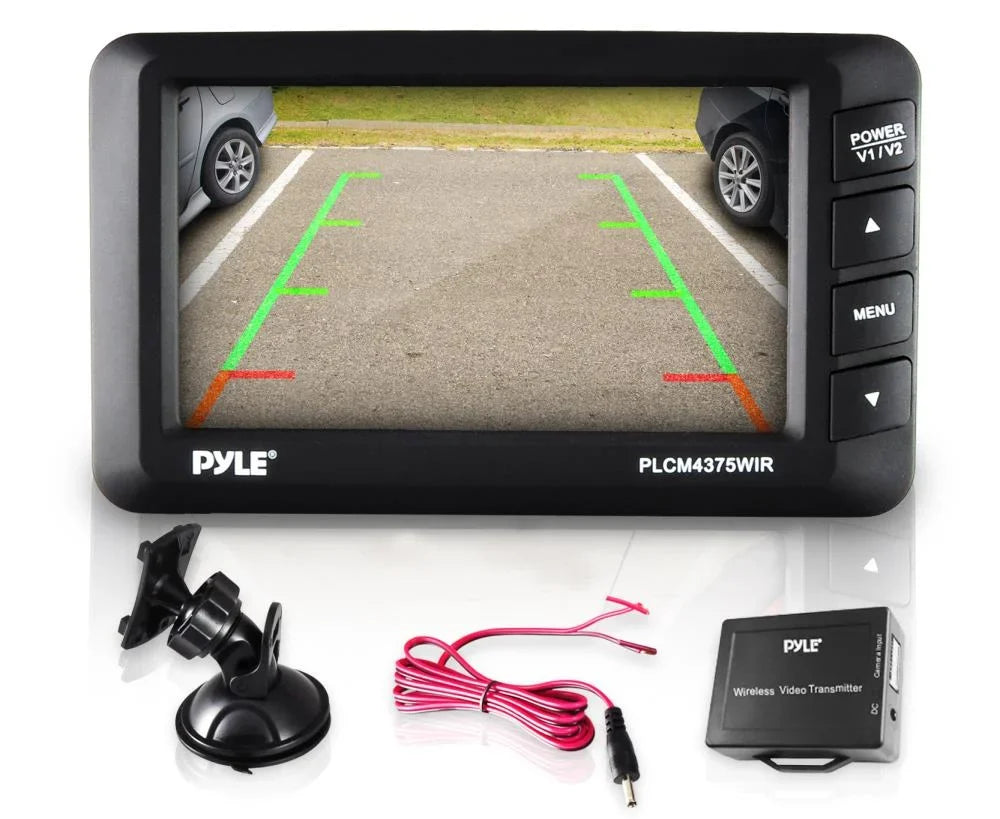 Pyle PLCM4375WIR Adjustable Rearview Backup Car Camera with 4.3 Inch Monitor