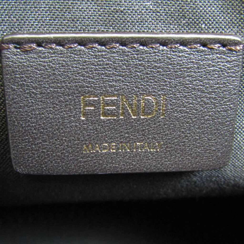 Pre-Owned Fendi By The Way Gingham Plaid 8BL146 Women's Leather Handbag,Shoulder Bag Beige,Light Pink,Yellow (Good)