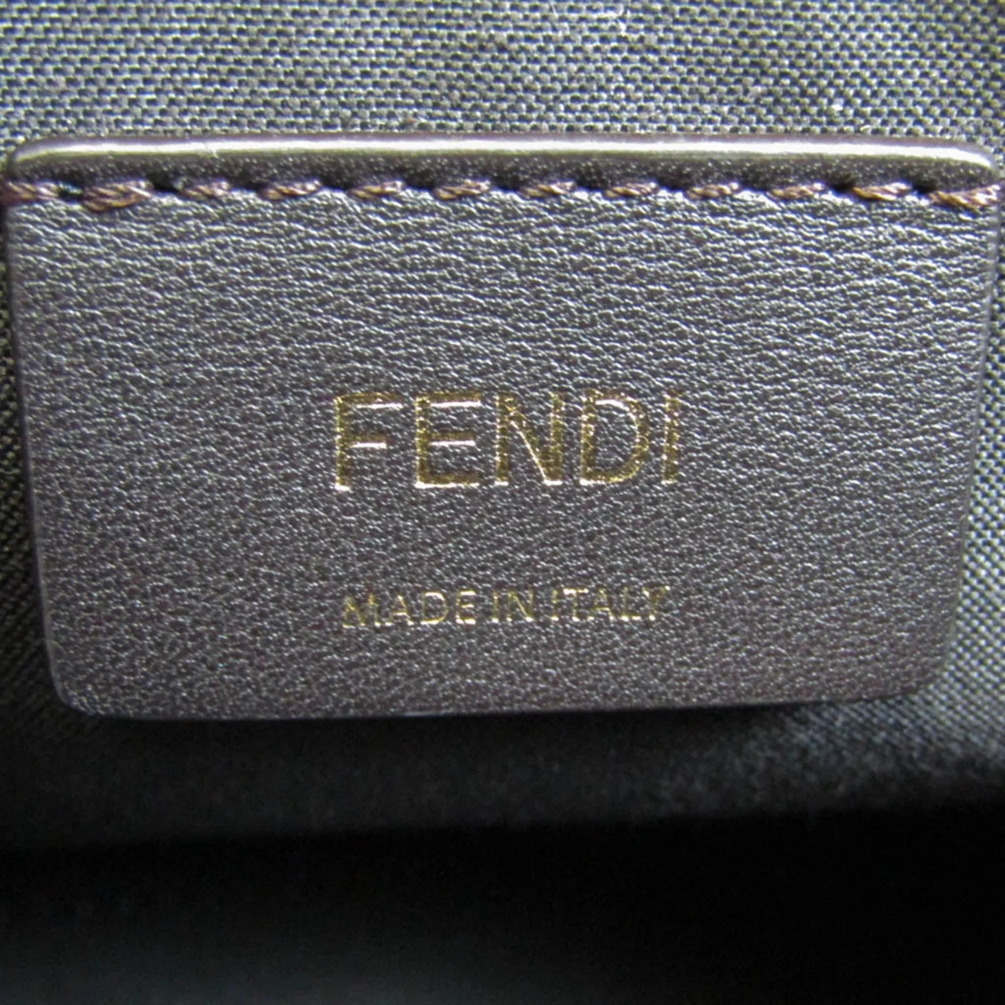 Pre-Owned Fendi By The Way Gingham Plaid 8BL146 Women's Leather Handbag,Shoulder Bag Beige,Light Pink,Yellow (Good)
