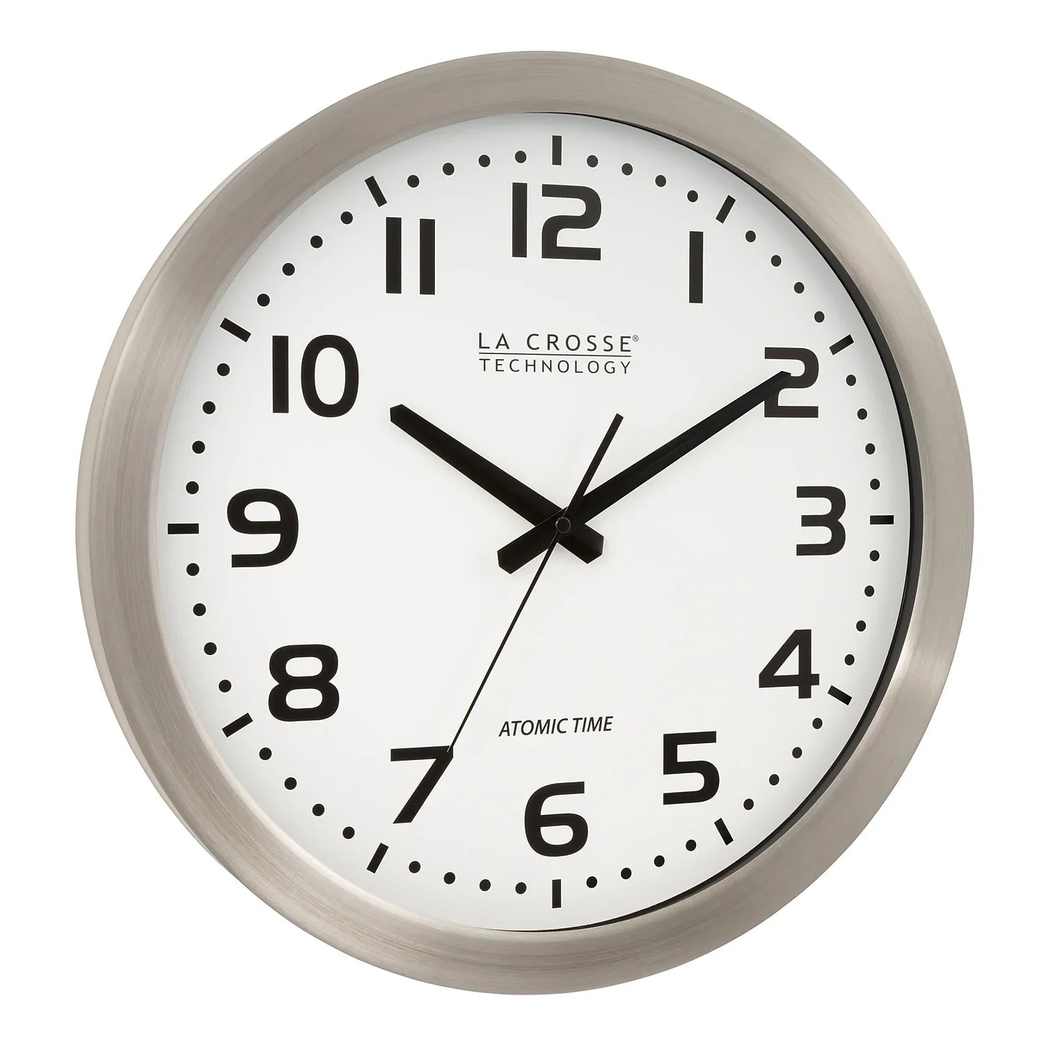 La Crosse Technology® La Crosse Technology® 16" Brushed-metal Atomic Wall Clock