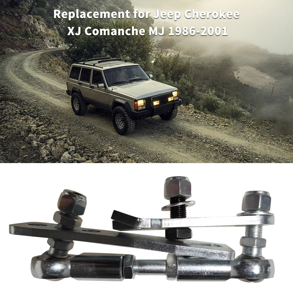 Gecheer Transfer Case Linkage Kit, Stainless Steel Transfer Case Linkage Kit Replacement for Jeep Cherokee XJ Comanche MJ 1986-2001