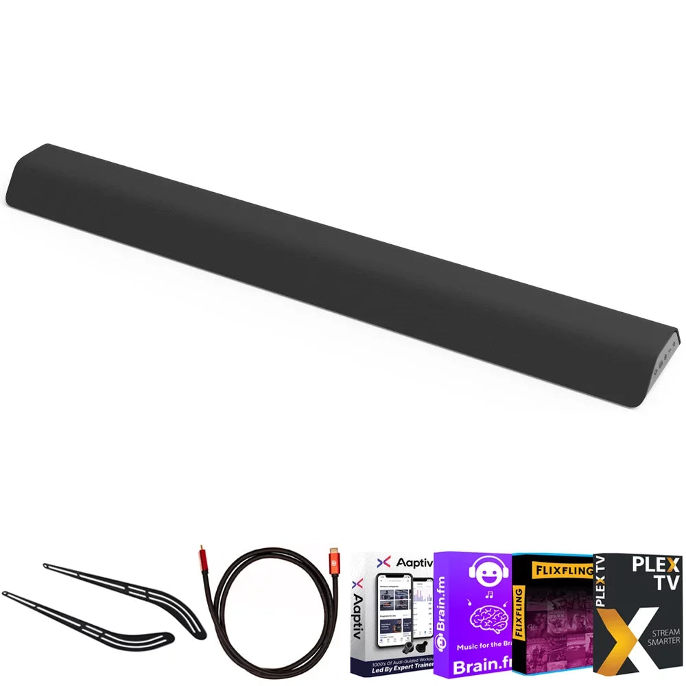 Vizio M-Series 2.1 Channel All-in-One Sound Bar System Bundle with Tech Smart USA Audio Entertainment Essentials Bundle 2020, Universal Soundbar Bracket and Deco Gear 6FT HDMI Cable