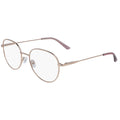 Calvin Klein Women's Round Eyeglasses, CK19130G, Rose Gold, 52-18-140, with Case