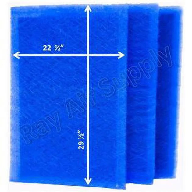 RAYAIR SUPPLY 24x32 Replacement Filter Pads Compatible with MicroPower Guard Air Cleaner (3 Pack) BLUE