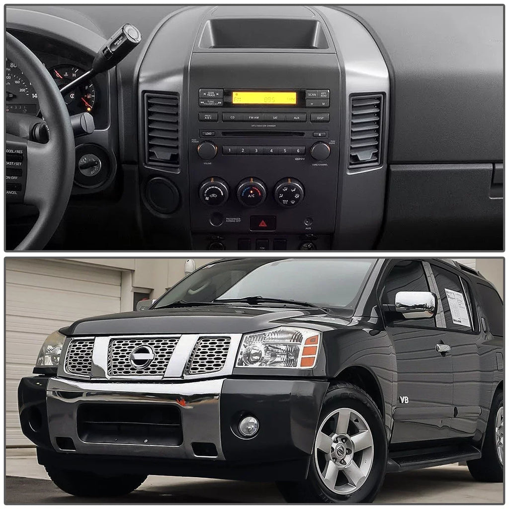 DNA Motoring ZTL-Y-0163 For 2004 to 2006 Nissan Titan Armada SE XE Factory Style Instrument Panel Lid Console Panel Bezel without Center Speaker 05