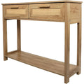 Console Table with 2 Drawers, Entrance Table with Open Storage Rack, Minimalist Style Table for Office, Bedroom, and Restaurant