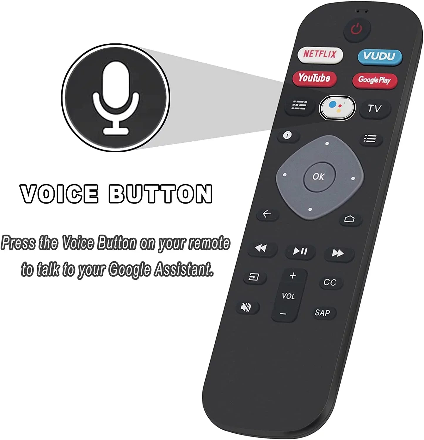 New URMT26RST004 Voice Remote Control Replacement for Philips 5704 Series 5604 Series 5766 Series 5806 Series 5000