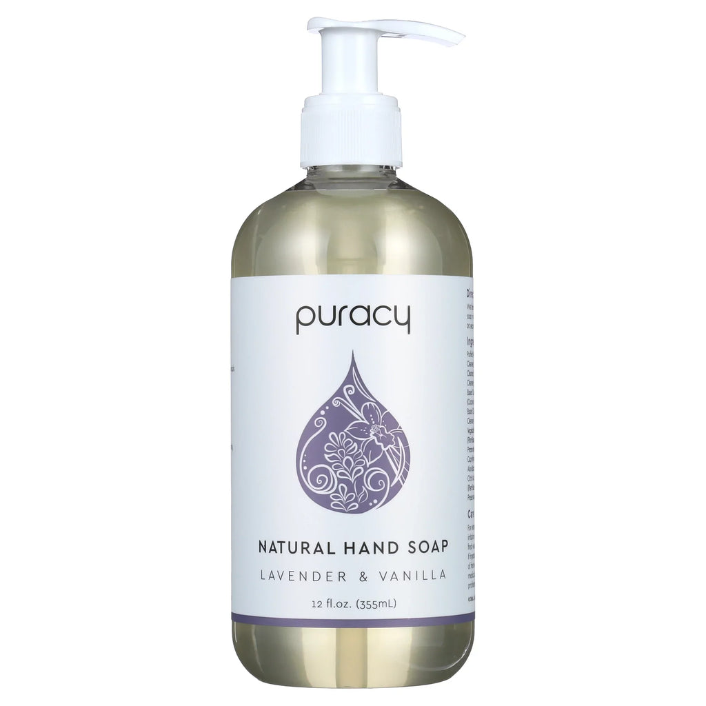 Puracy Natural Liquid Hand Soap Lavender & Vanilla 3 x 12oz