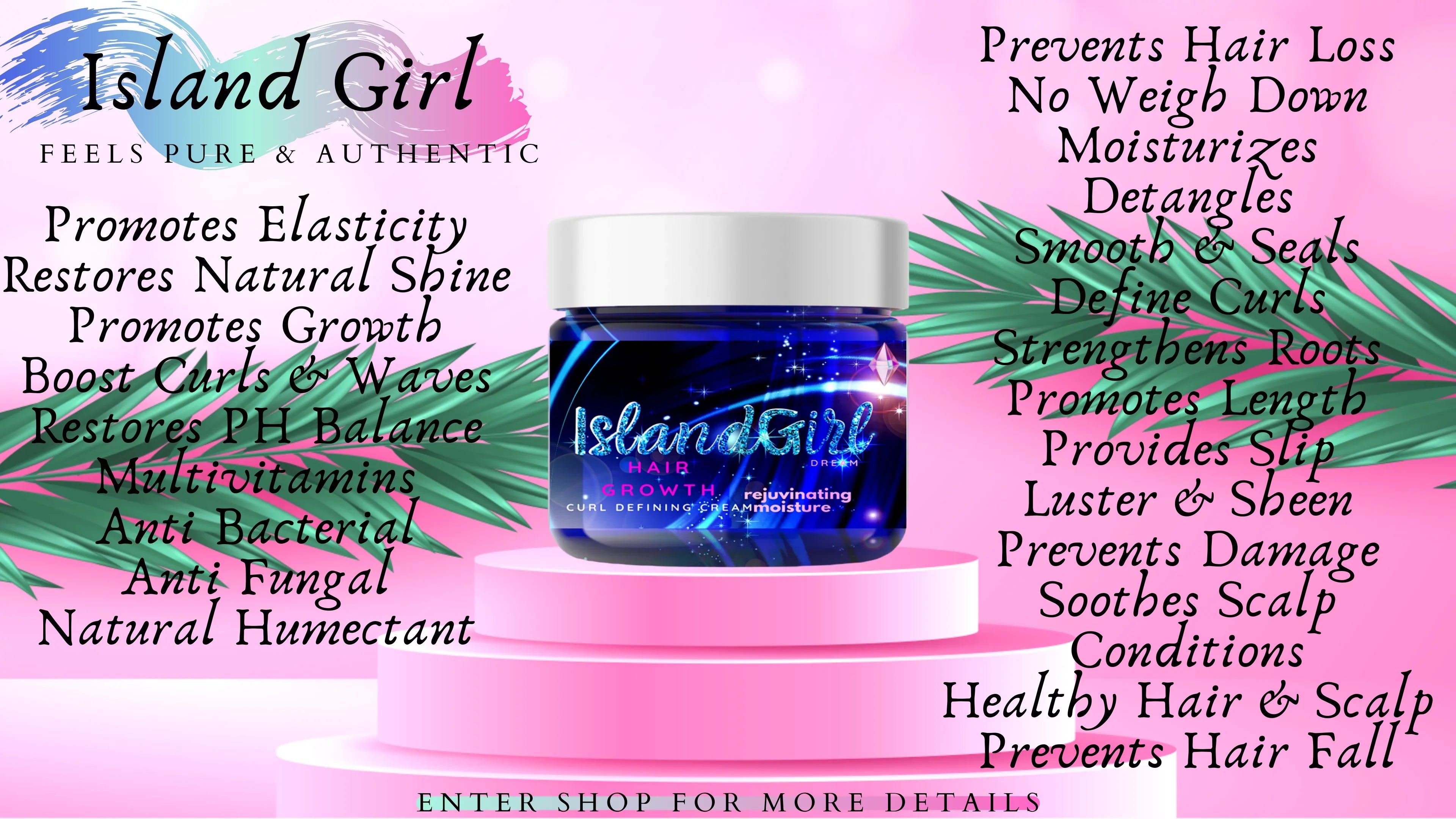 Rejuvenate my Moisture Curl Defining Hair Growth Cream - IslandGirl Dream