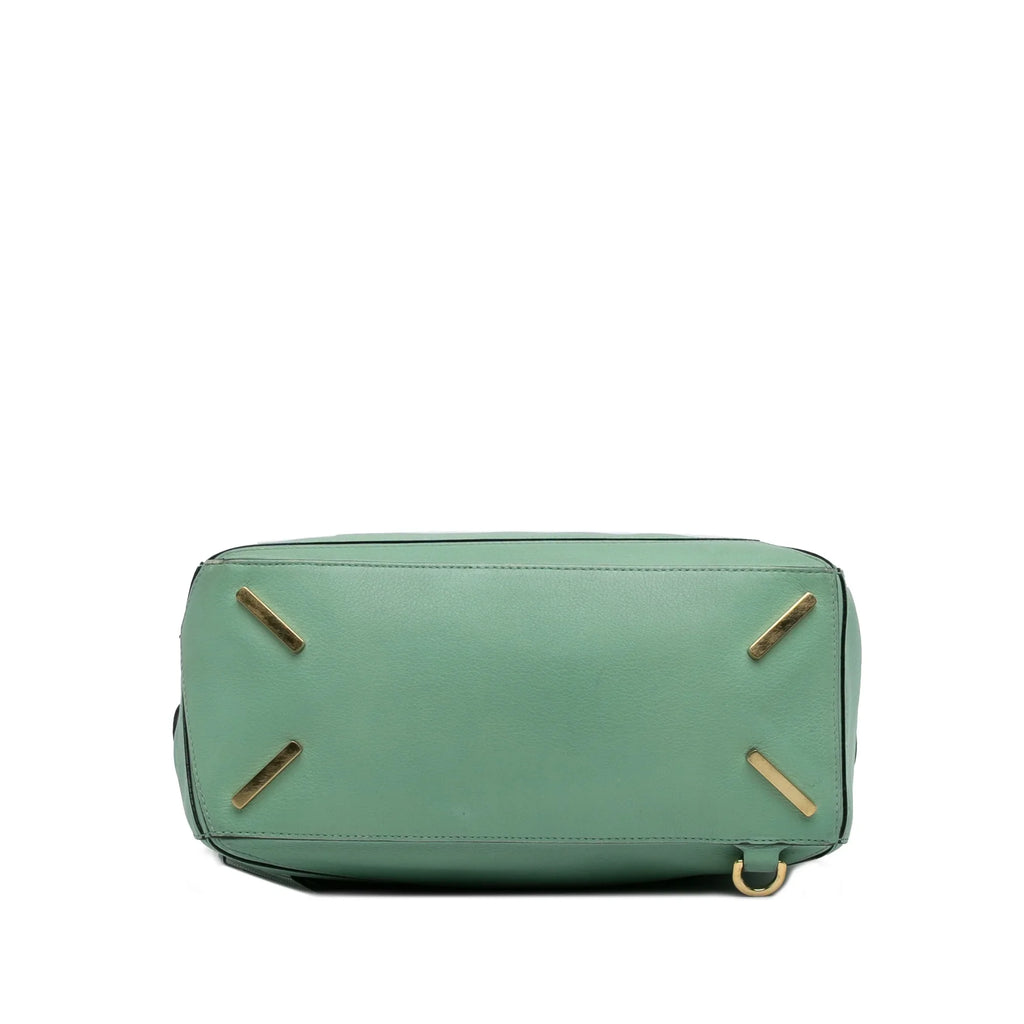 Pre-Owned Authenticated LOEWE Medium Puzzle Satchel Calf Leather Green Unisex (Good)