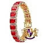 Ruby Red Solitaire Real Genuine Yellow Gold Sterling Silver Tennis Bracelet Unisex 7.5''