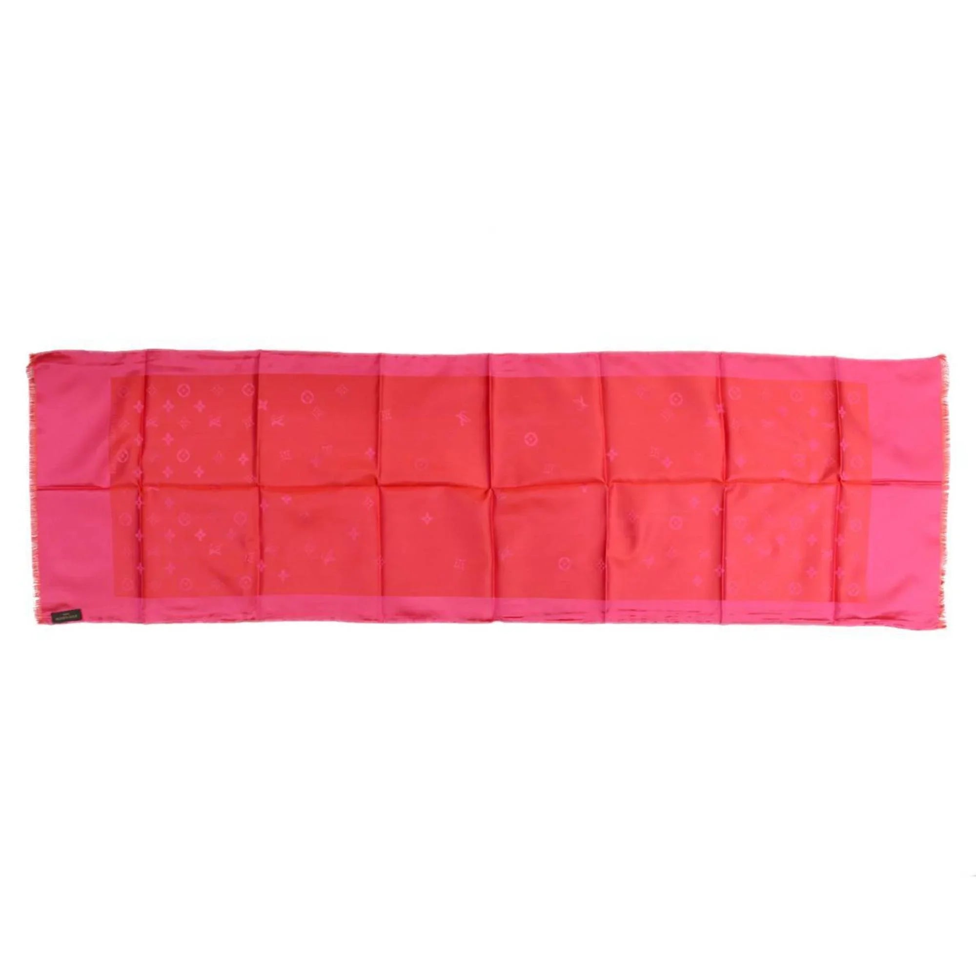 Pre-Owned LOUIS VUITTON/Louis Vuitton silk scarf monogram pink 100% (Good)