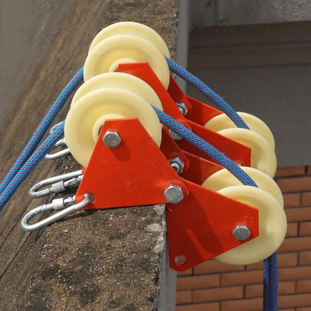Outdoor Rock Climbing Hiking Mountaineering Abseiling Descending Double Rope Wheels Wear-Resistant Accessories