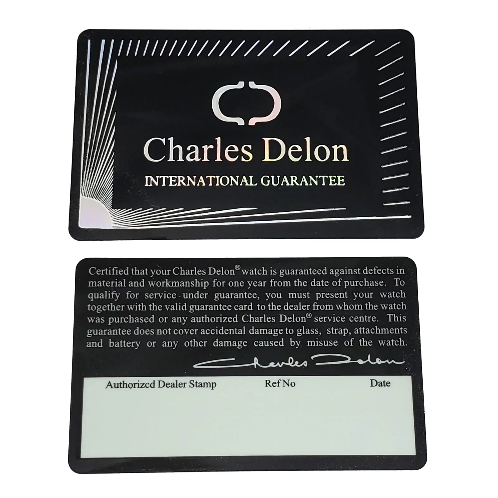Charles Delon Women's Watch 5855 LRBW Rose Gold/Black Stainless Steel Quartz