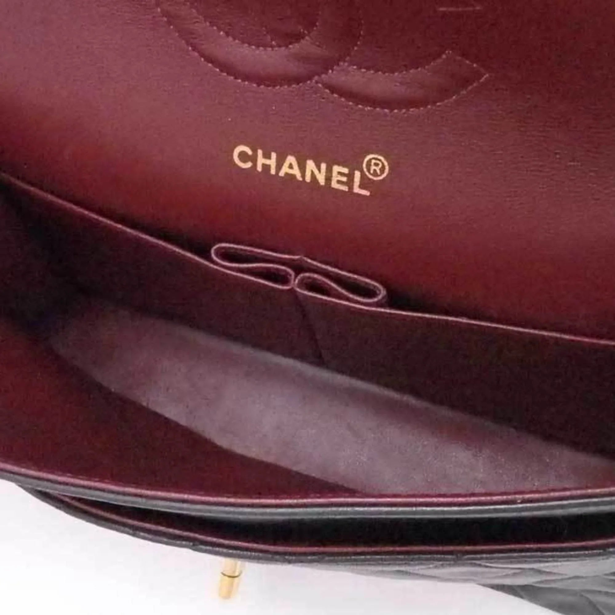 Pre-Owned Chanel CHANEL shoulder bag matelasse double flap leather black gold ladies (Good)