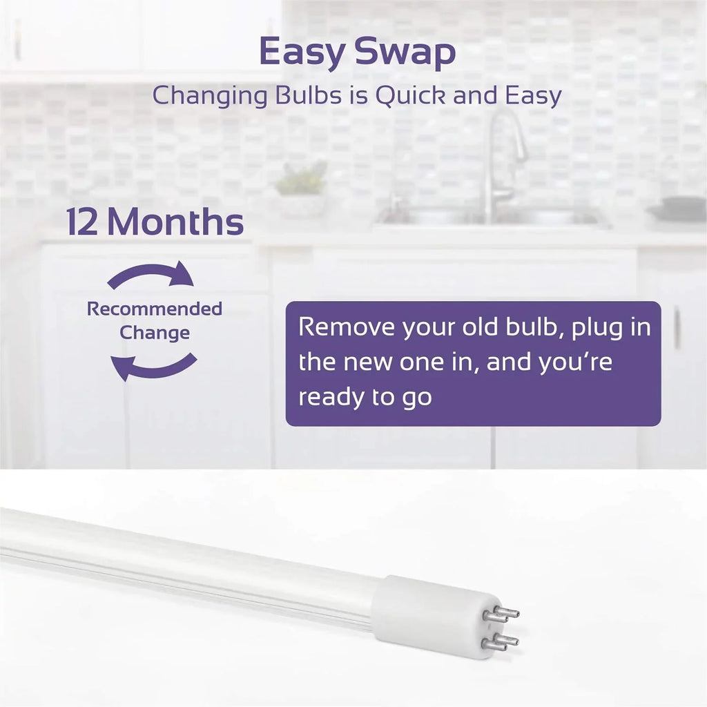 Uvitizer Ultraviolet Bulb UV Light – 10” UV-C Bulb – For Under Sink Reverse Osmosis UV Filtration Systems – 1 GPM