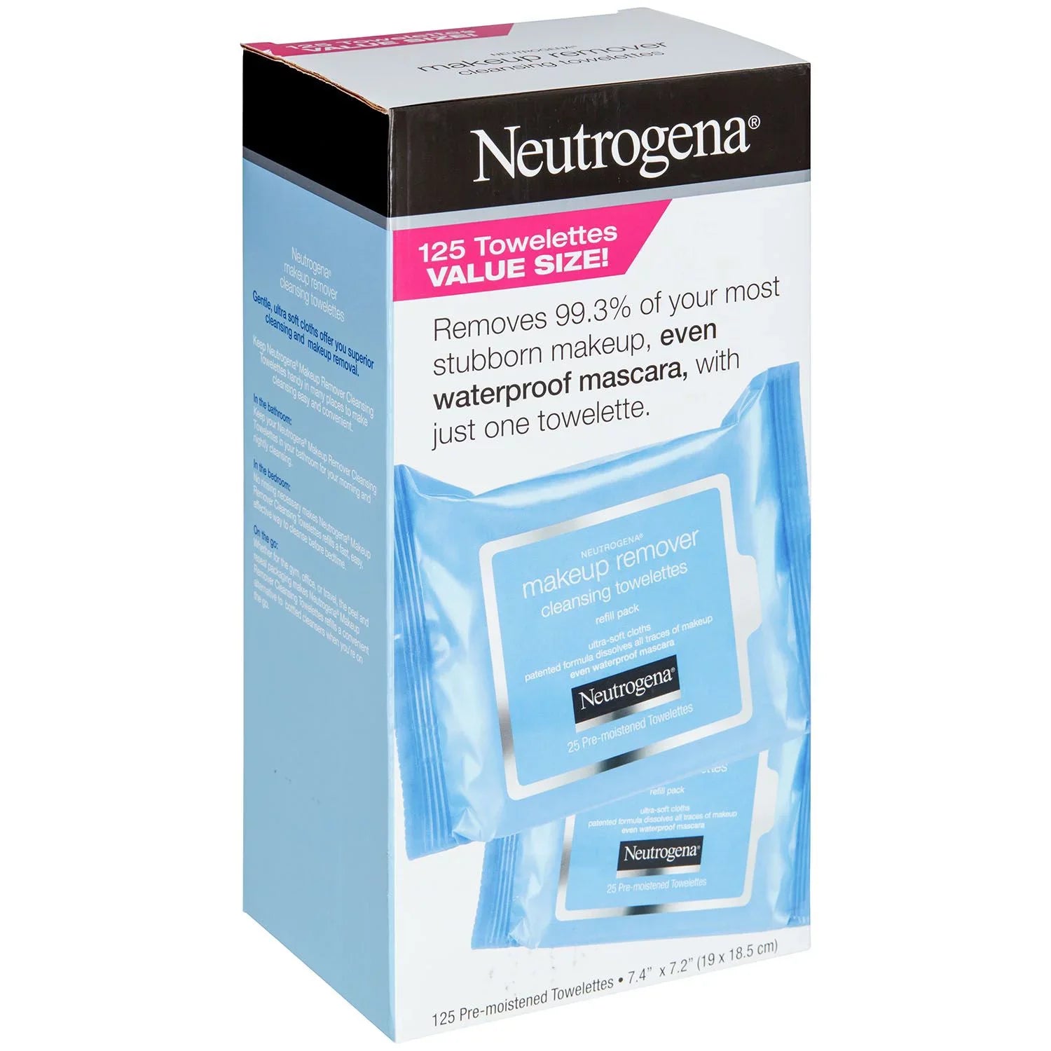 Neutrogena Makeup Remover Wipes Refills, 125 Ct