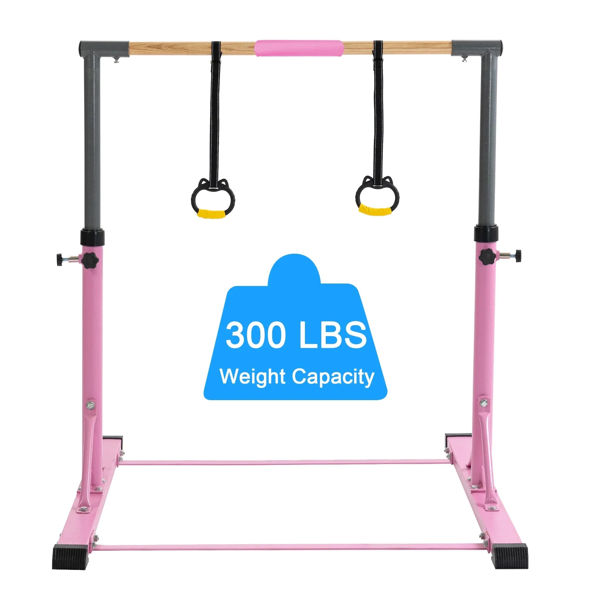 Gymnastic Bar Set Gymnastics Horizontal Bar Gymnastics Training Kip Bar for Kids Home Use, Pink