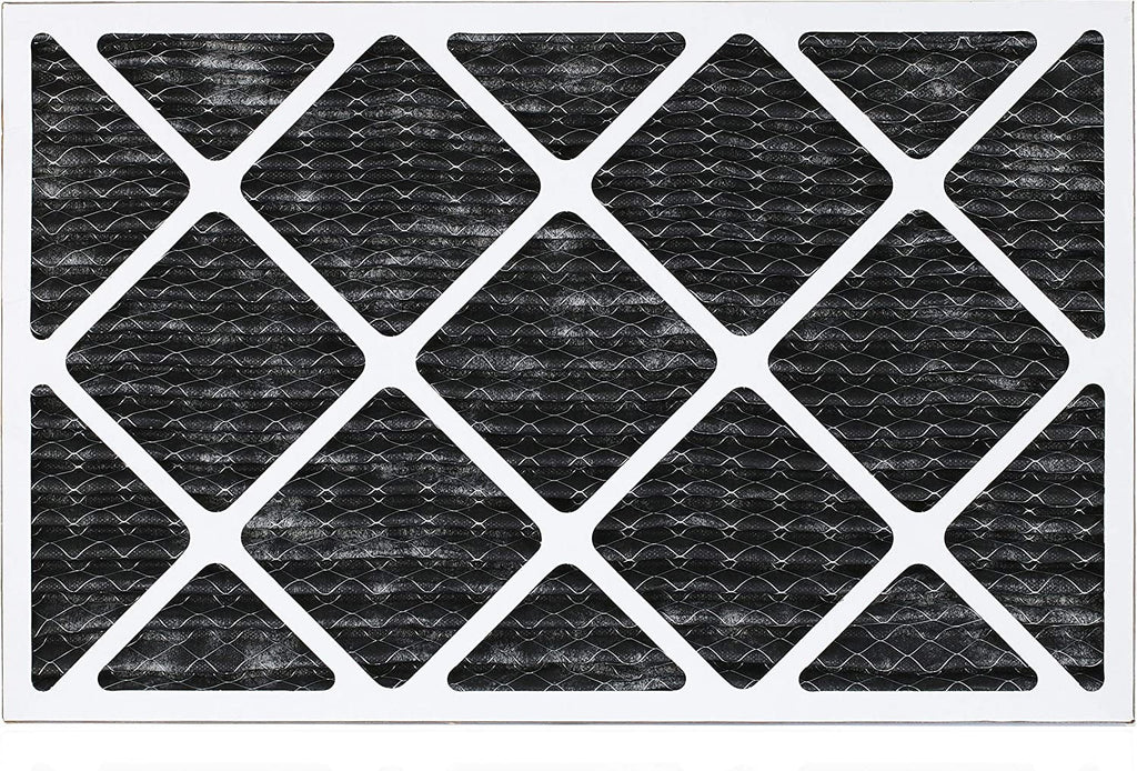 Filterbuy 17x25x1 MERV 8 Odor Eliminator Pleated HVAC AC Furnace Air Filters with Activated Carbon (12-Pack)