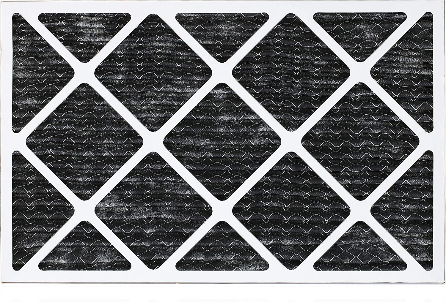 Filterbuy 20x30x1 MERV 8 Odor Eliminator Pleated HVAC AC Furnace Air Filters with Activated Carbon (1-Pack)