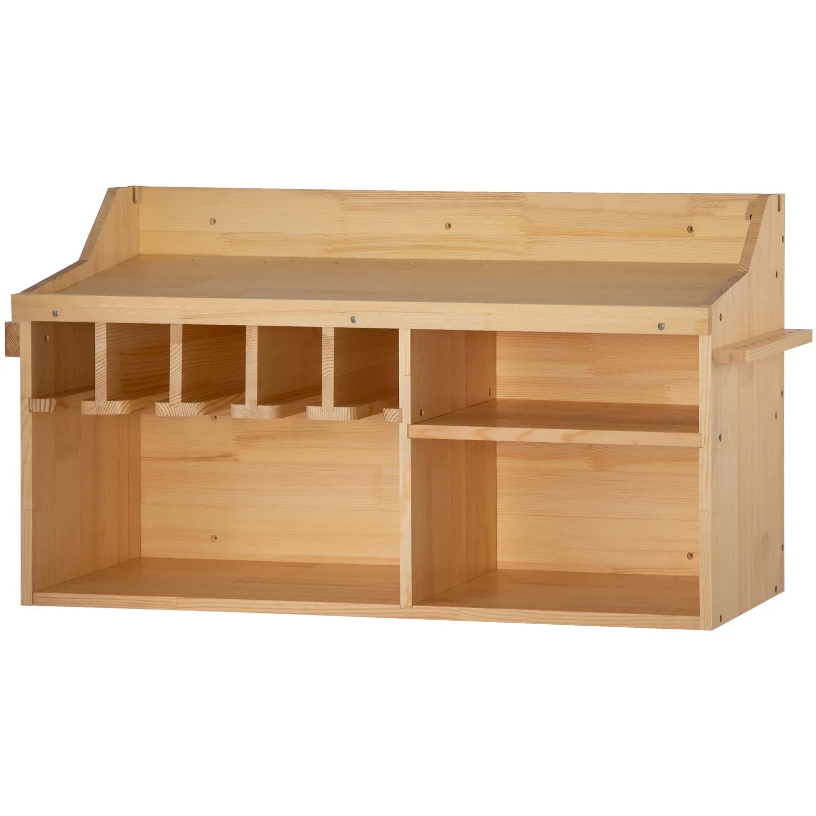 BENTISM Power Tool Organizer Drill Wall Tool Holder 5 Slots 4-shelf Wall Mounted