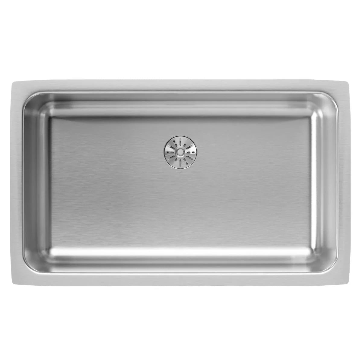 Elkay SS 30.5x18.5x7.5 Single Under MT Sink+PD