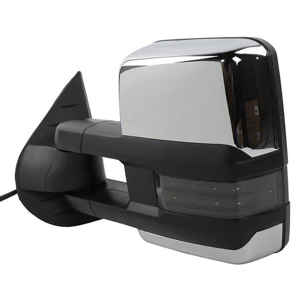 Power Heated Chrome Towing Mirrors for 07-13 Chevy Tahoe LED Signal & Backup Lamp