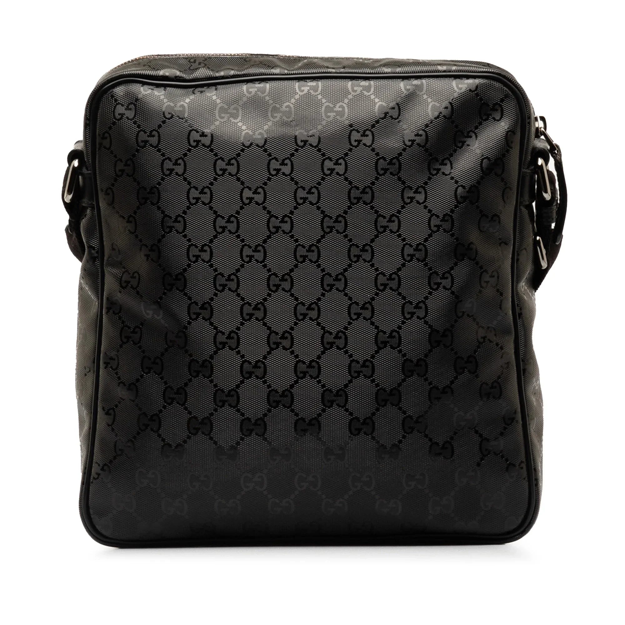 Pre-Owned Authenticated Gucci GG Imprime Crossbody Bag Coated Canvas Fabric Black Unisex (Good)