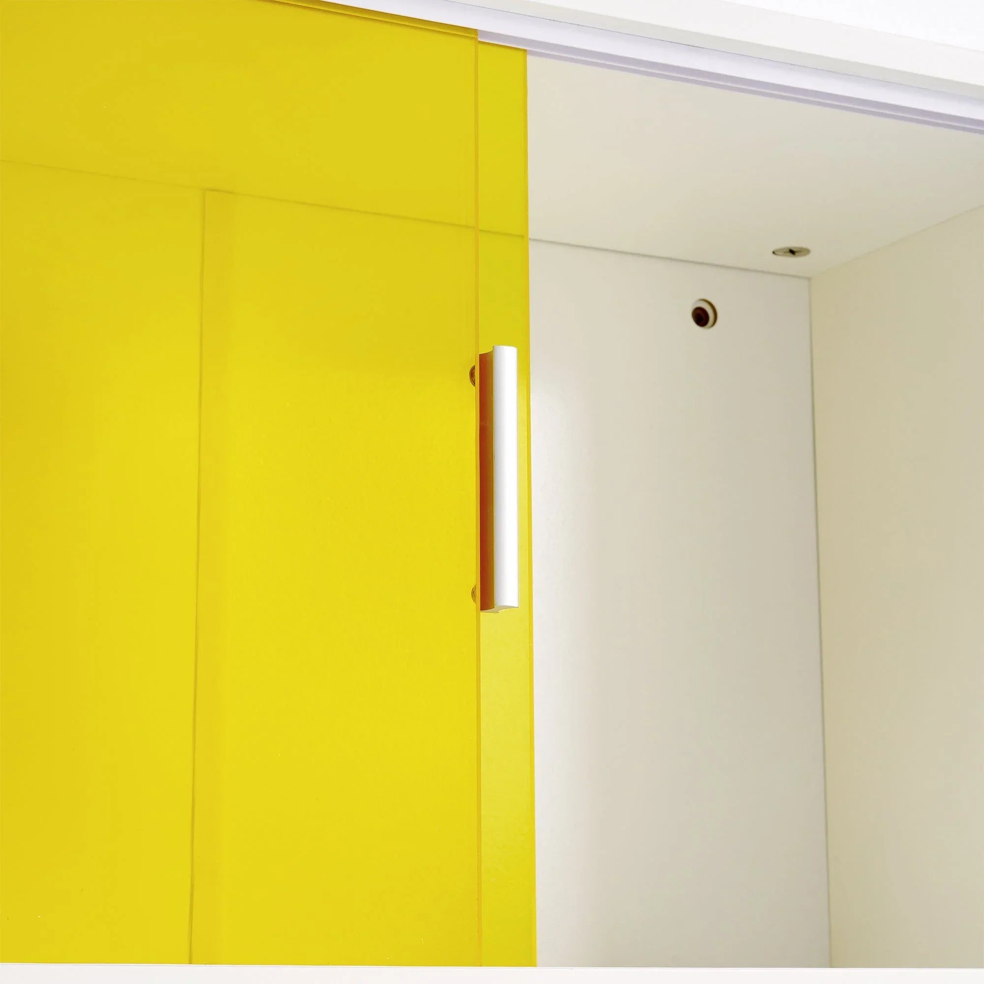 VECELO Bathroom Cabinet Wall Mounted, Multipurpose Storage Cabinet with Acrylic Sliding Doors for Bathroom Kitchen Living Room, White