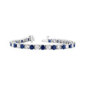 Louis Creations BB45SD-WG 6.25 CTW Diamond & Sapphire Diamond Bracelet, 14K White Gold