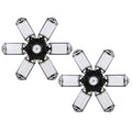 Neoglint 2PCS A C85-265V 160W 152LEDs Garage Light with 6 Adjustable Panels Deformable Folding Foldable Ceiling Lamp E26/E27 Base Socket Holder for Garage Warehouse Workshop Basement Gym Kit