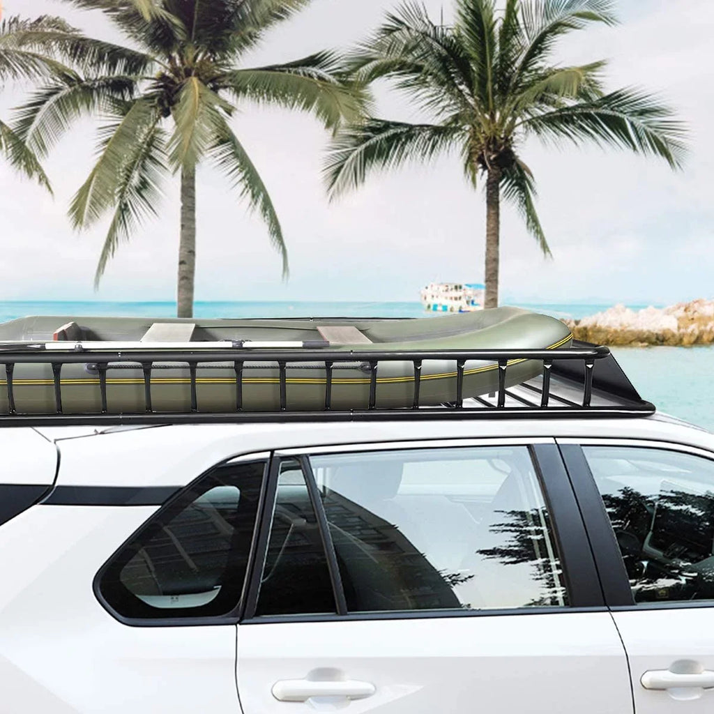 64" x 39”x 6” Roof Rack Cargo Basket with Extension, Universal Rooftop Cargo Carrier with 150lb Capacity, Car Top Luggage Holder Carrier for SUV, Truck