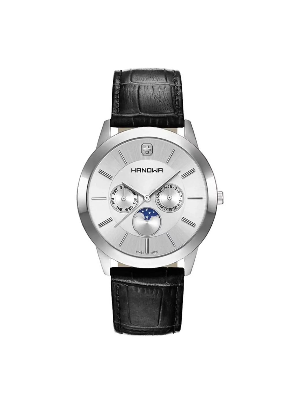 Hanowa Elements Moon Stainless Steel Silver Dial Mens Watch 16-4056.04.001