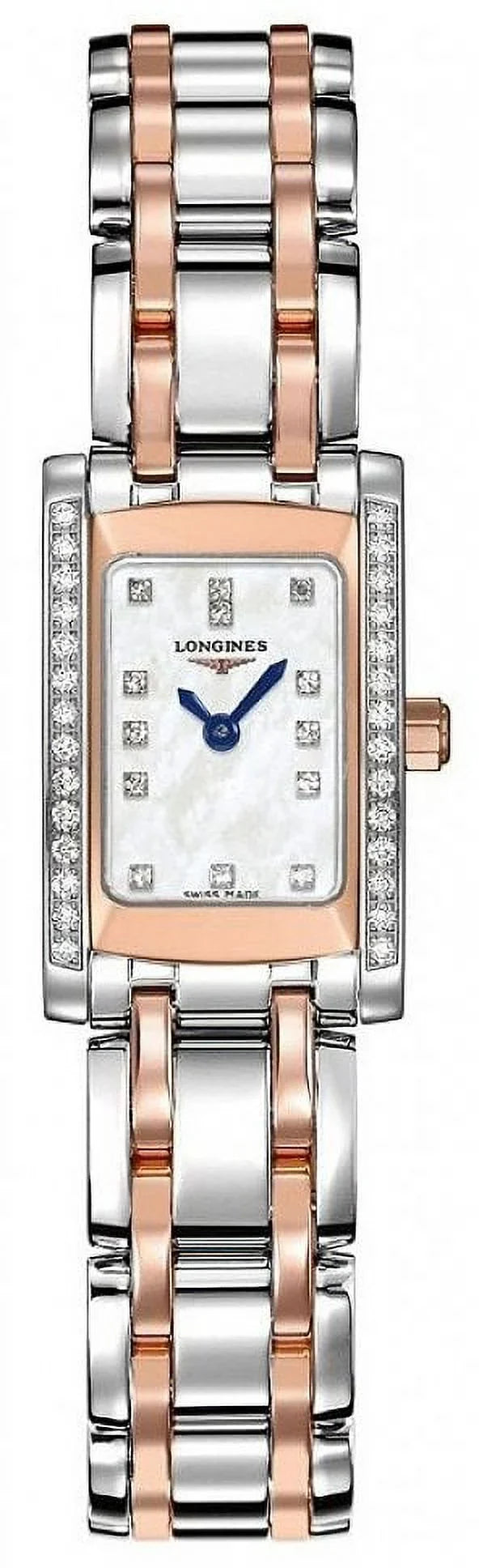 Longines DolceVita Rose Gold Steel Diamond Women's Watch L5.158.5.89.7