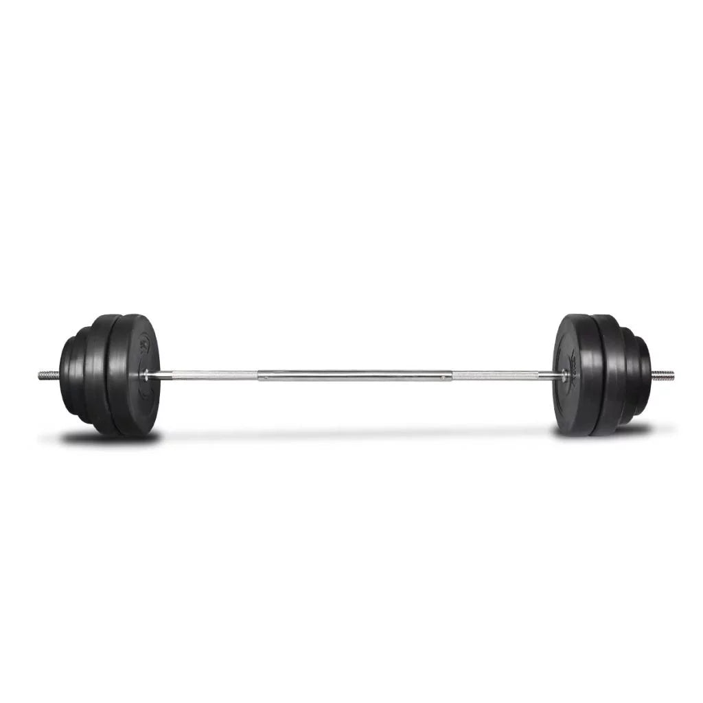Anself Barbell with Plates Set 132 lb Weightlifting and Strength Training Barbell for Home Gym