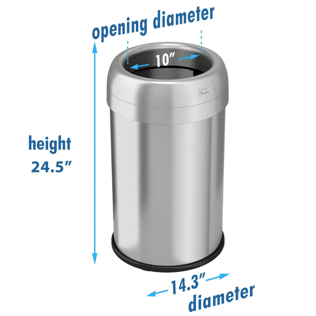 halo Dual Deodorizer Stainless Steel 13 Gallon Trash Can