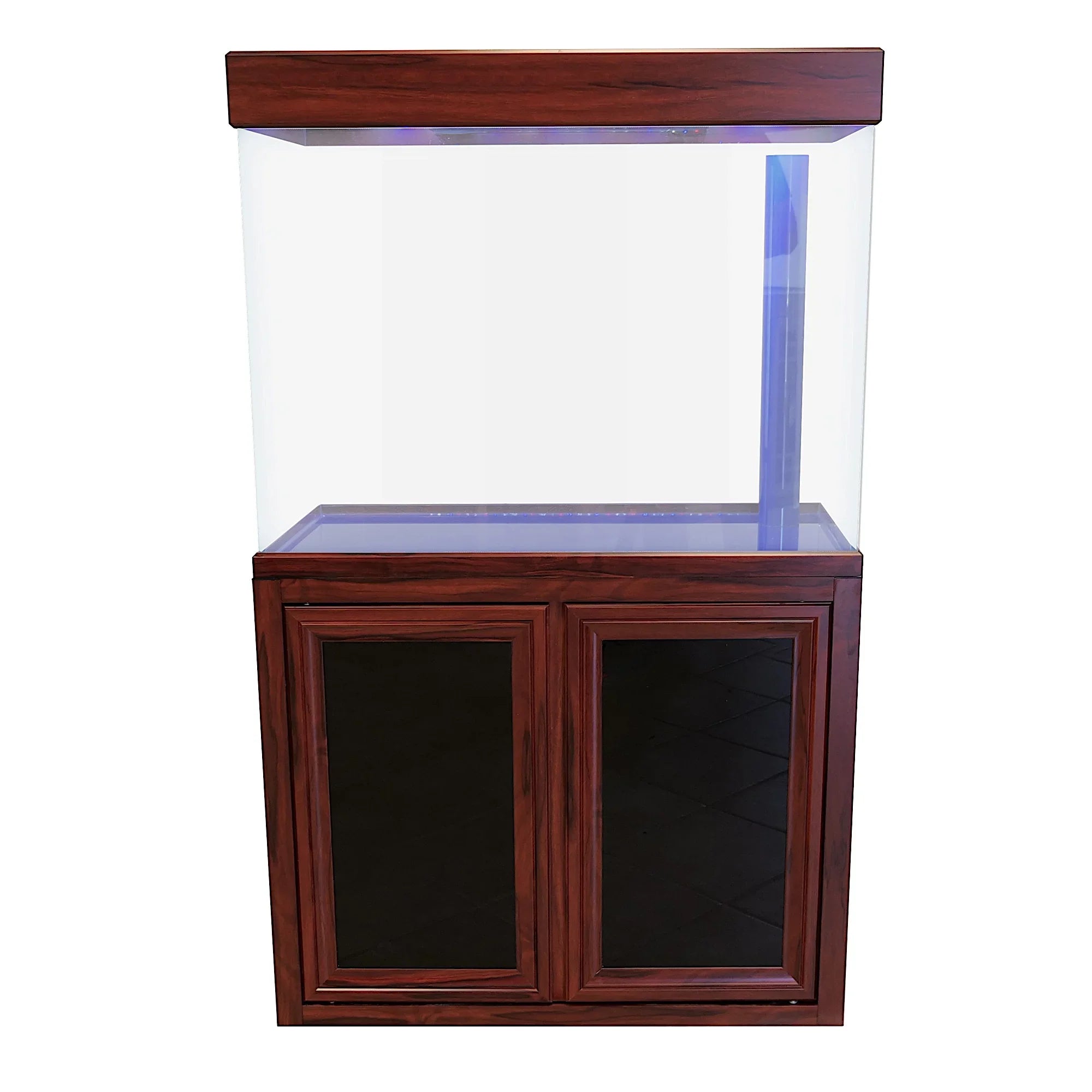 Aqua Dream 50 Gallon Tempered Glass All-in-one Aquarium Redwood