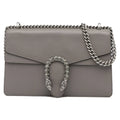 Pre-Owned Authenticated Gucci Small Dionysus Shoulder Bag Calf Leather Gray Unisex (Good)