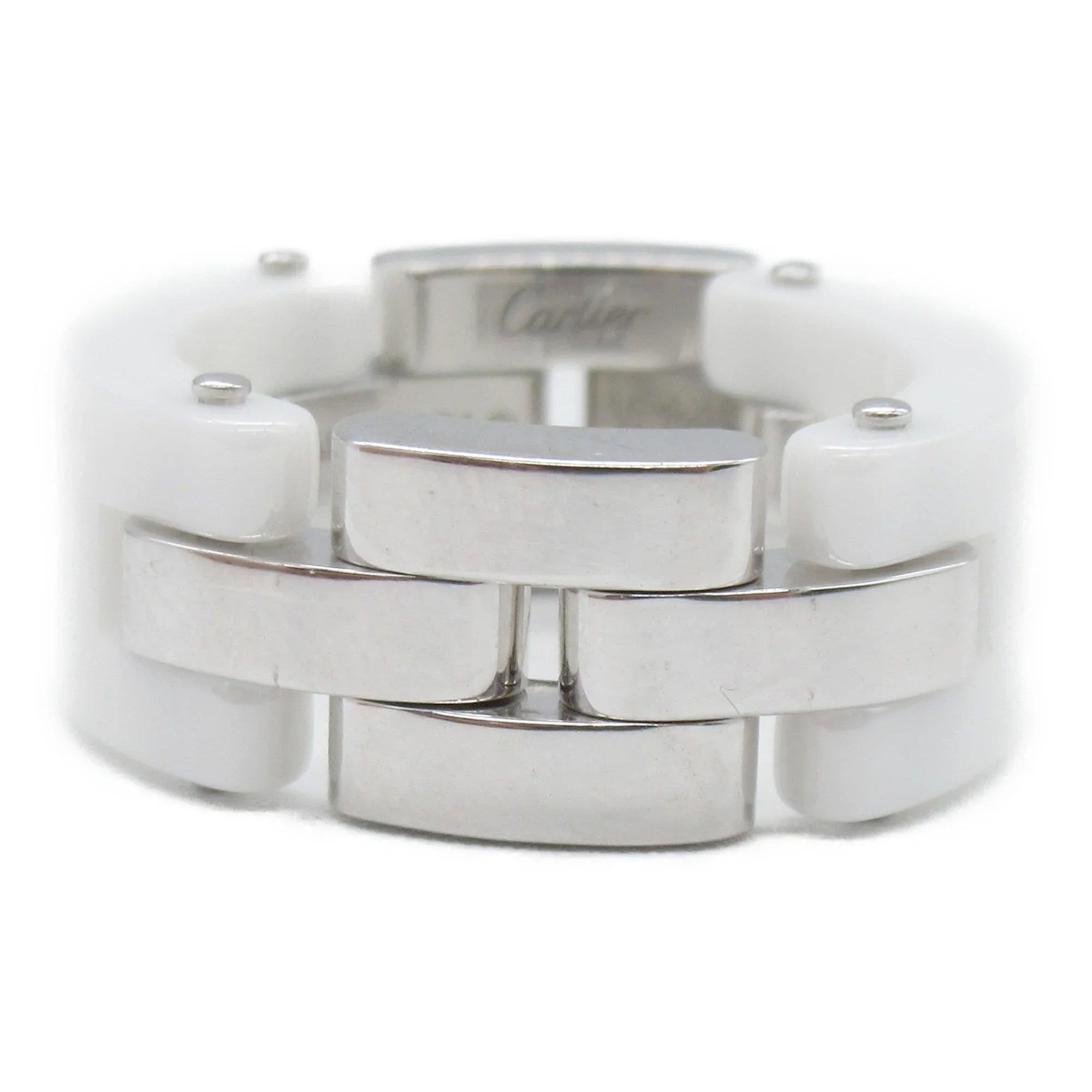 Pre-Owned CARTIER Mayon PANTHERE diamond ring Ring White Clear K18WG(WhiteGold) diamond White Clear (Good)