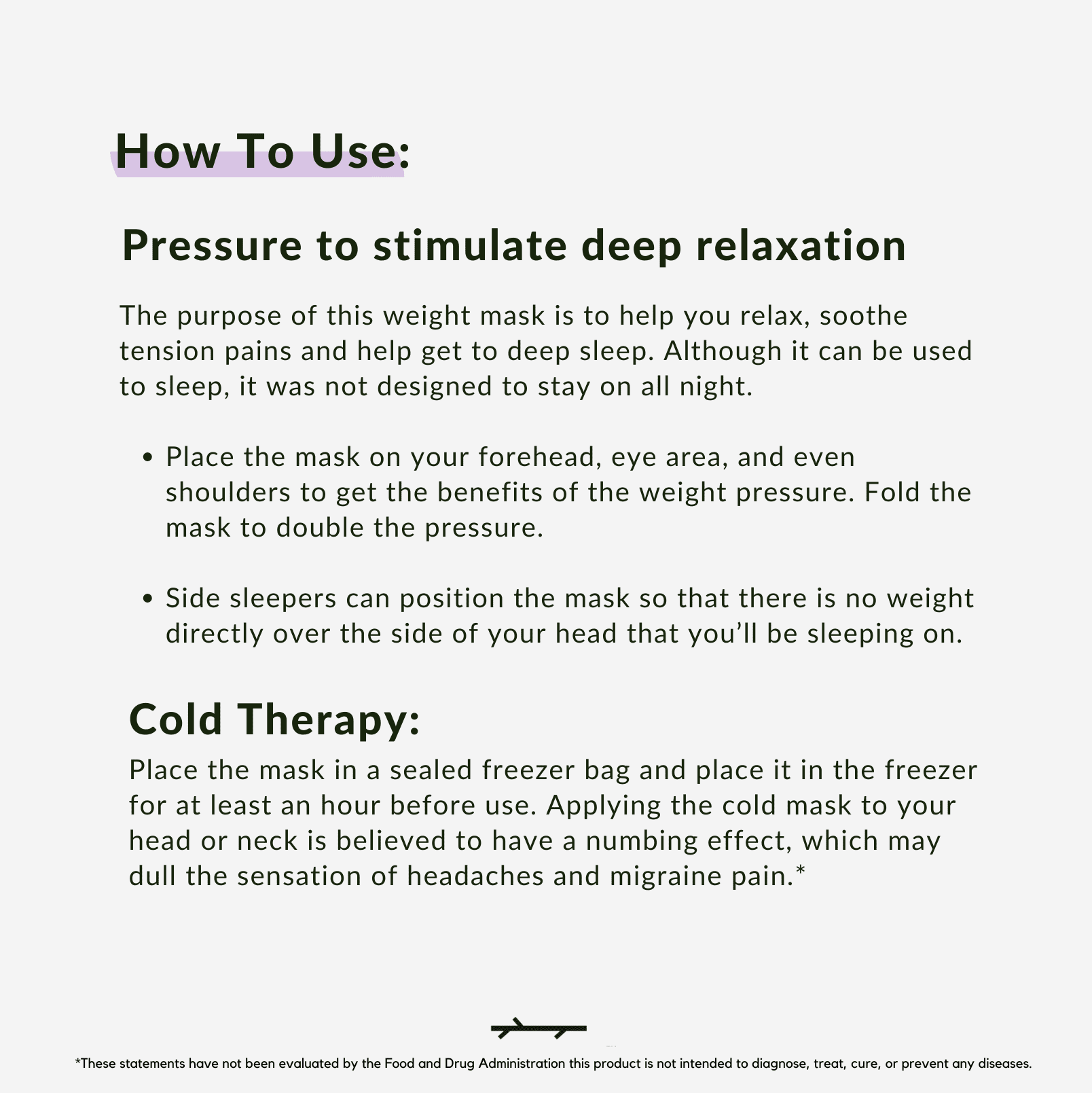 Heavy Weighted Eye Face Mask Deep Pressure Stimulation to Help with Pain Relief, Puffy Eyes, Migraine and Prepare for Sleep Blocks Light BPA Bead Filled and Lavender Black