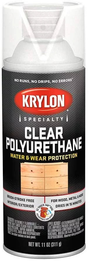 Krylon K07006007 Clear Polyurethane Gloss Finish, 11 Ounce