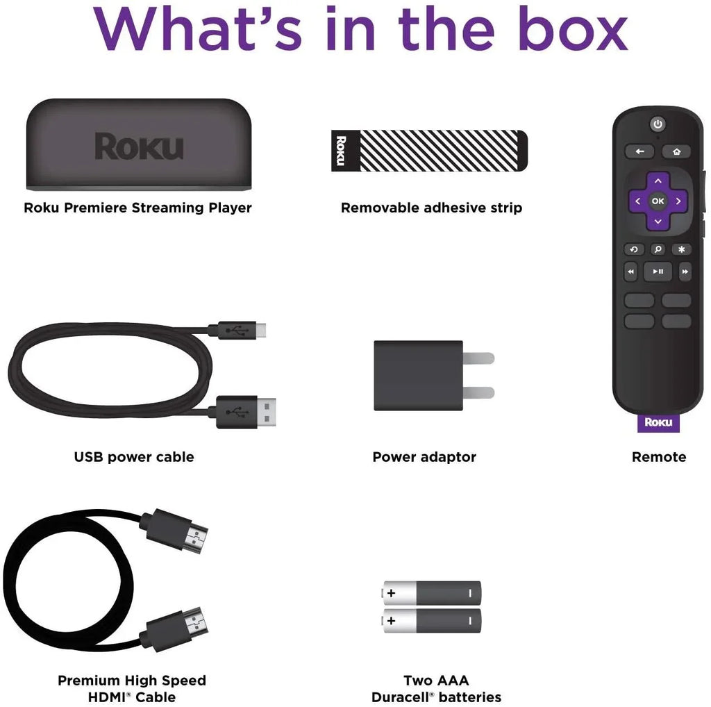 Roku_Premiere 4K/HDR 2-Pack Bundle Streaming Devices Wi-Fi Enabled, HDMI, Remote, Free Cleaning Cloth