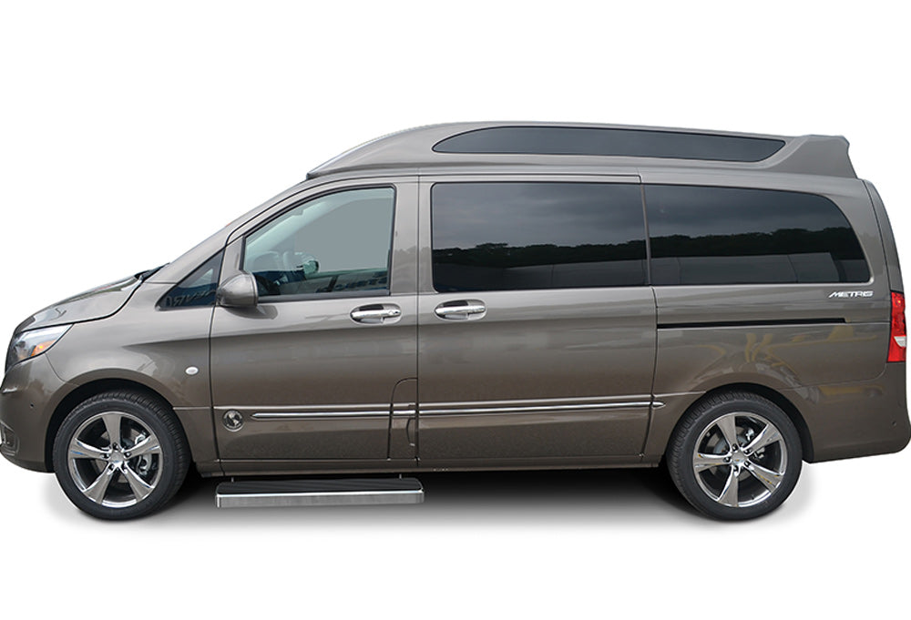 2016-2019 MERCEDES-BENZ METRIS CARGO VAN |FOR 3 DOOR MODELS ONLY Hairline Finish iStep 6 Inch Van Door to Door sidestep