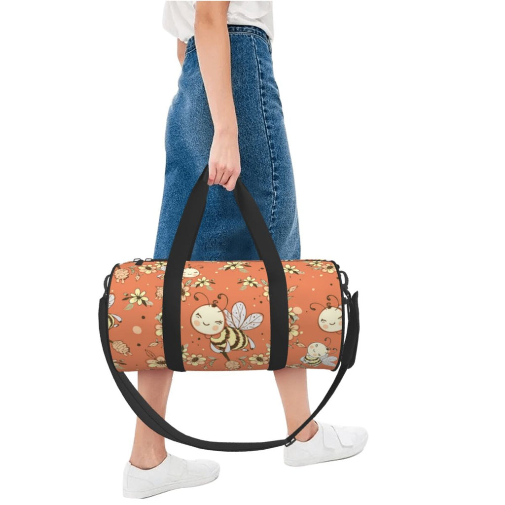 ZICANCN Fantasy Cute Honeybees Travel Duffle Bag, Sports Tote Gym Bag Weekenders Bags for Women Men