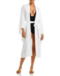 Norma Kamali Women's Midi Robe Swim Cover-Up (XS, White)