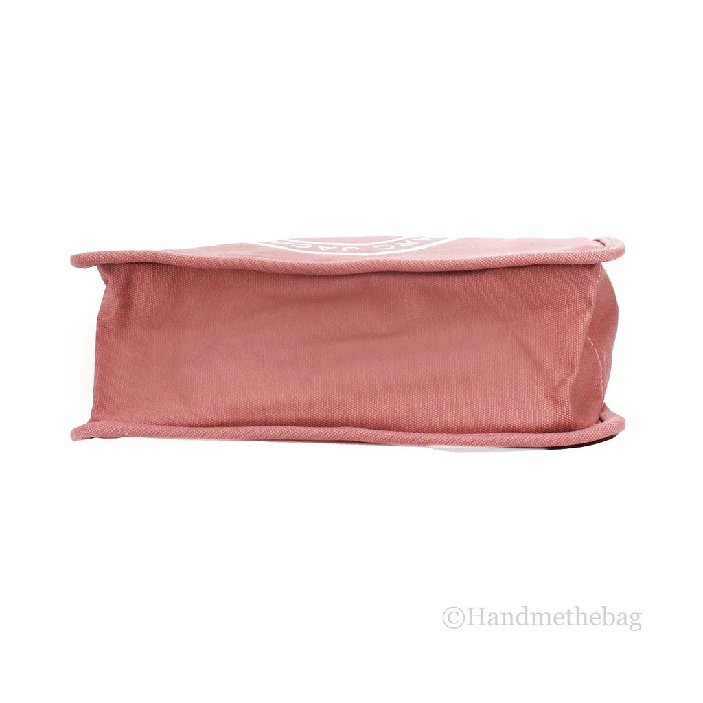 Marc Jacobs Medium Dusty Rose Canvas Fabric Shoulder Convertible Tote Purse Bag