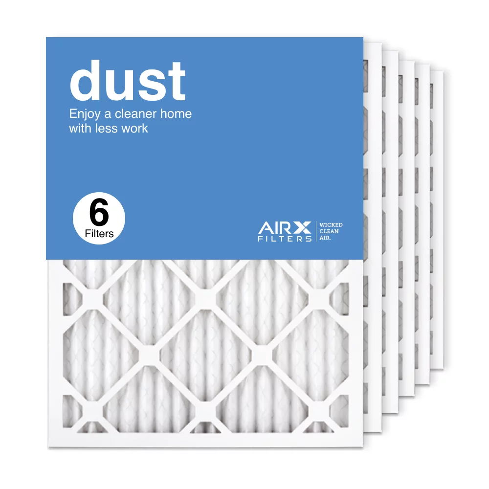 AIRx Filters 16x21.5x1 Air Filter MERV 8 Pleated HVAC AC Furnace Air Filter, Dust 6-Pack, Made in the USA