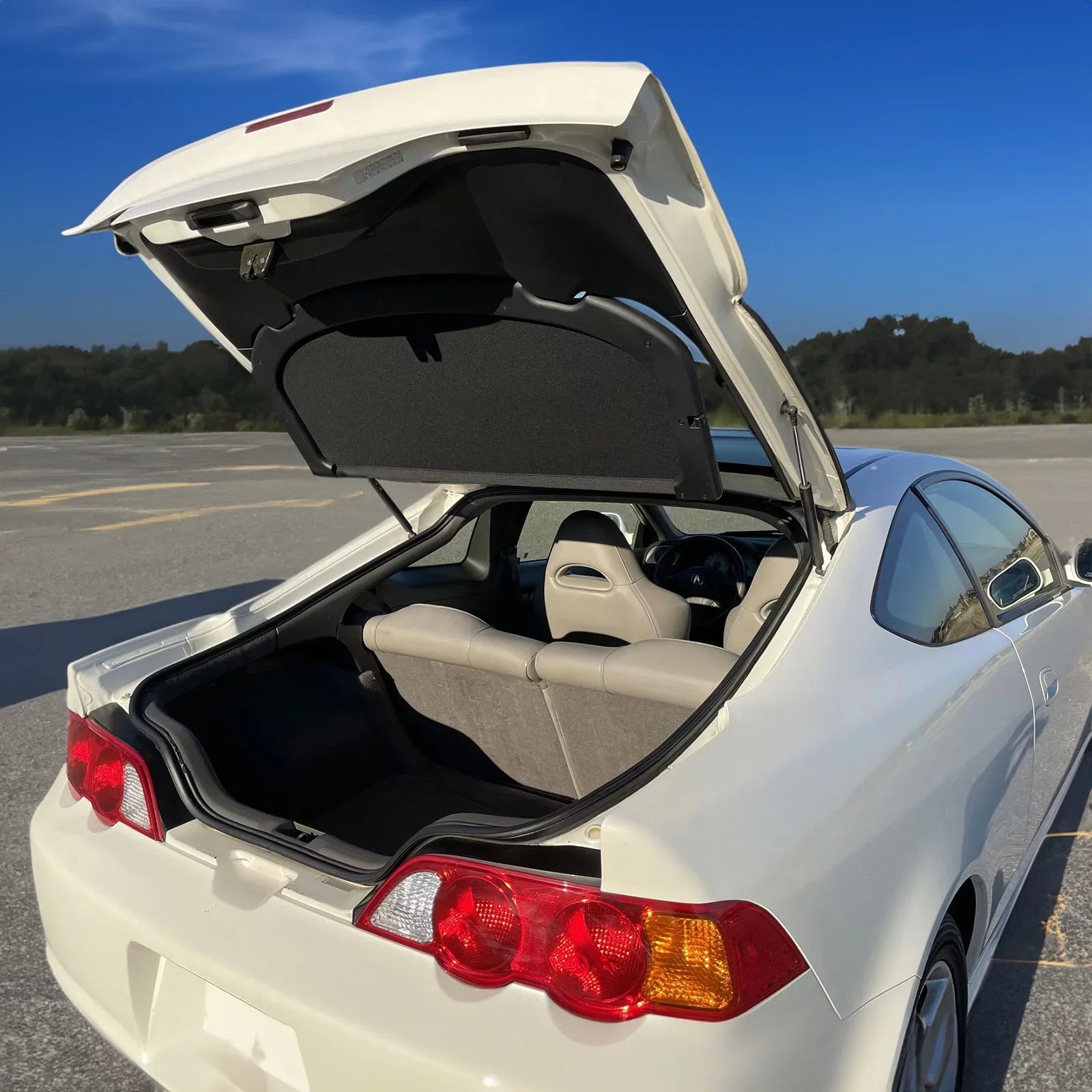 Ikon Motorsports Compatible with 02-06 Acura RSX OE Style Black Trunk Privacy Luggage Cargo Cover