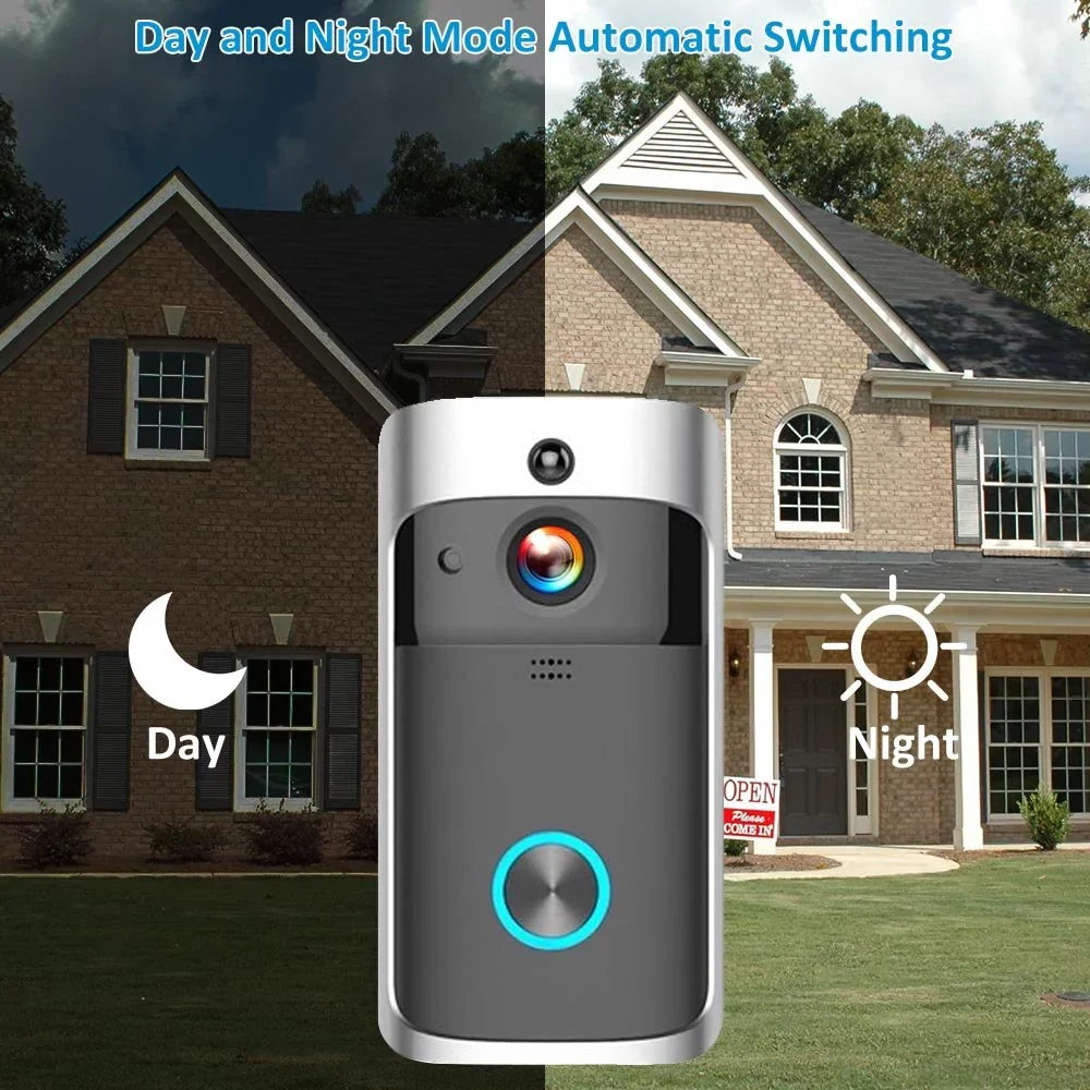 Smart WiFi Video Doorbell Camera Visual Intercom Motion Detection Night Vision Door Bell Wireless Home Security Camera Doorbell