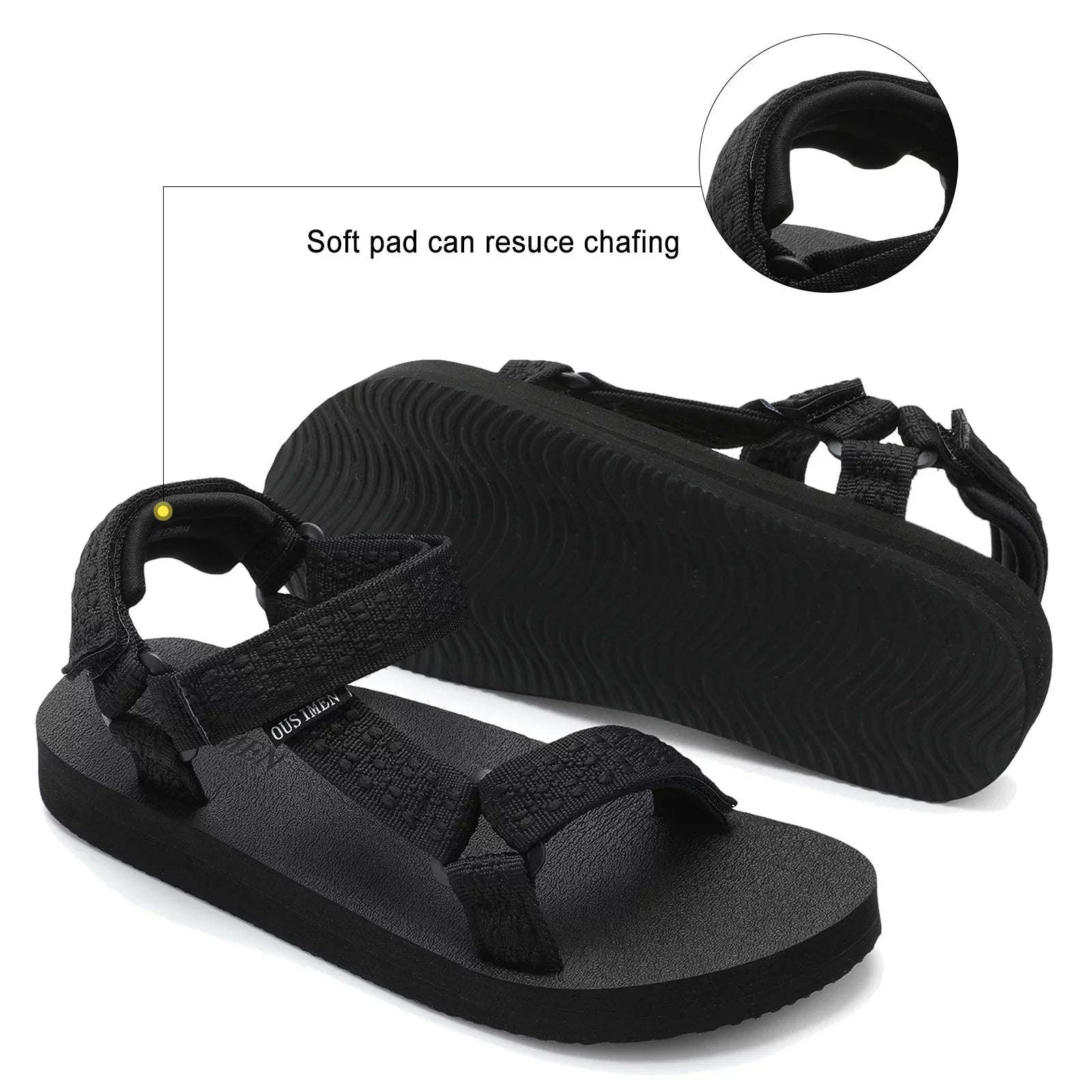 OUSIMEN Women's Sandals Casual Summer Quick-Drying Sandals with Arch Support Outdoor Hiking Sandals Light-Weight Shoes